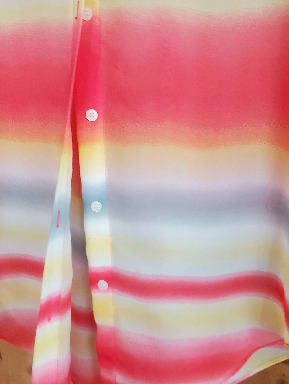 New Directions Sheer Ombre Blouse Size M - Picture 3 of 7